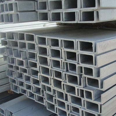 12m ASTM SS400 50mm Galvanized Steel Channel untuk struktur ringan