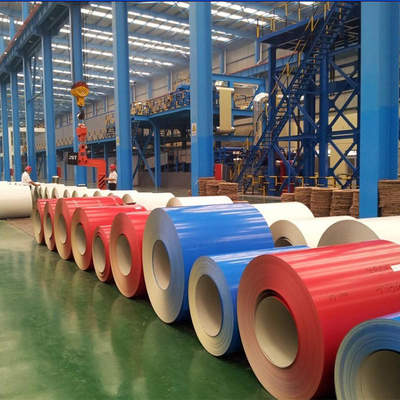 Lembaran Galvanis PPGI Steel Coil Seng Dilapisi ASTM 0.8mm 0.12mm