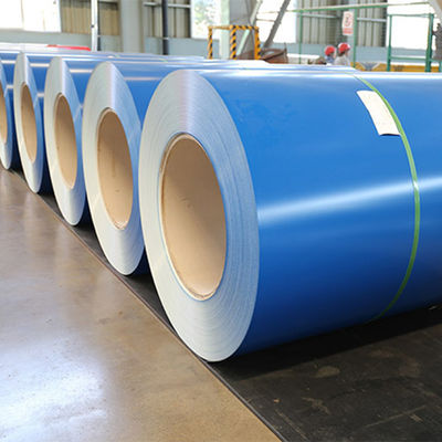 Cold Prepainted PPGI PPGL Galvanized Steel Coil Warna Biru Dilapisi Seng 26 Gauge