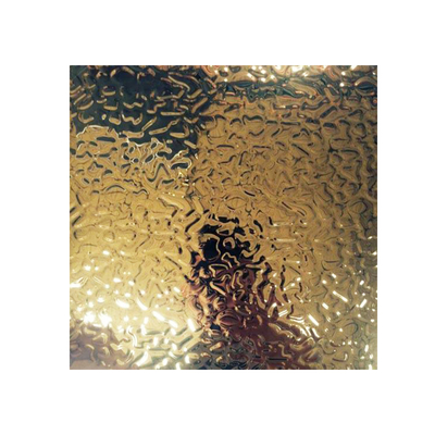 Pelat Lembar Riak Air Stainless Steel SS304 0.8mm PVD Warna Hot Rolled Stamped Sheet