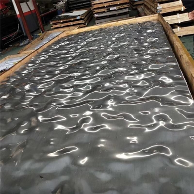 Cold Drawn Stainless Steel Stamped Ripple Sheet Mirror 0.1mm 0.5mm 1mm Untuk Dekorasi Plafon