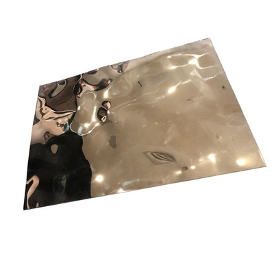 Cold Drawn Stainless Steel Stamped Ripple Sheet Mirror 0.1mm 0.5mm 1mm Untuk Dekorasi Plafon