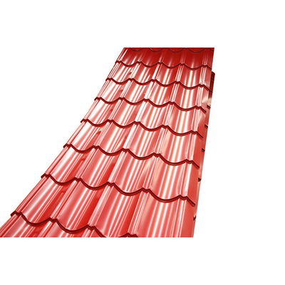 Lembar Atap PPGI Merah Hot Dipped Z30 Galvanized Metal Roofing Ral Color