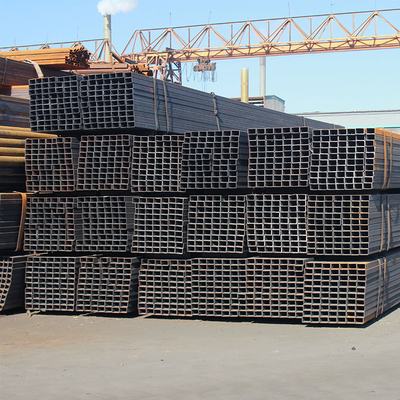 40x40 12m Pipa Baja Hitam Persegi Galvanis Q215 Bagian Berongga