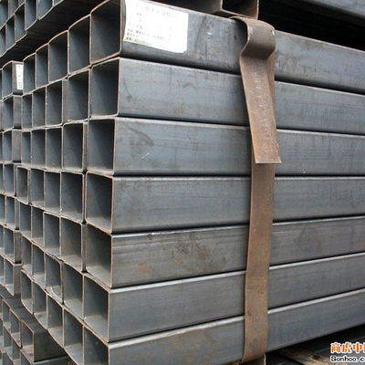 ASTM OD 600mm Black Steel Box Bagian 5.8m Tabung Persegi Galvanis