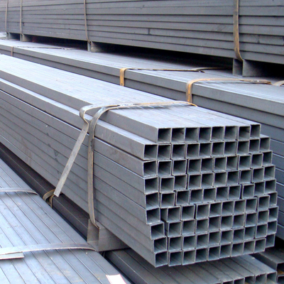 ASTM OD 600mm Black Steel Box Bagian 5.8m Tabung Persegi Galvanis