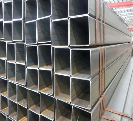 Tabung Persegi Baja Hitam ISO 14mm JIS SS400 Tabung Persegi Galvanis