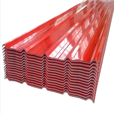 Panel Atap Bergelombang Baja Galvanis 40g Merah 120cm AISI