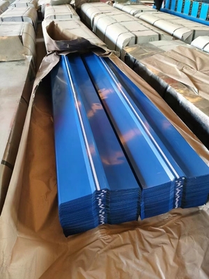 Blue DC02 Galvanized Corrugated Roofing Sheets 180g Panel Atap Galvanis